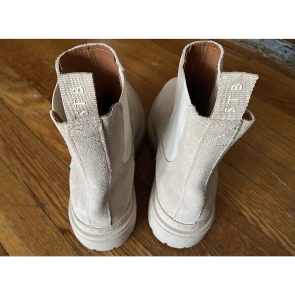 Anthropologie: SHOE THE BEAR Cream Leather 'Iona' Chelsea Boots sz 39 (sz 8 US) - Picture 8 of 12